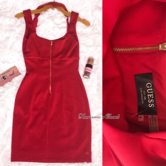 GUESS Empire Waist Halter Bodycon Dress - Picture 5 of 5